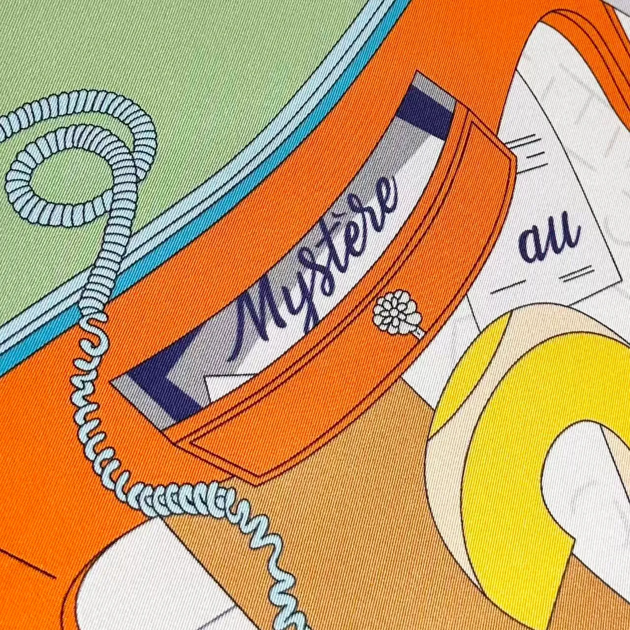 Hermès Hermès Scope Escena Ilustrada Interior Pañuelo de Seda 4
