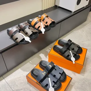 Hermès Oran Monogram Sandálias de dupla tira