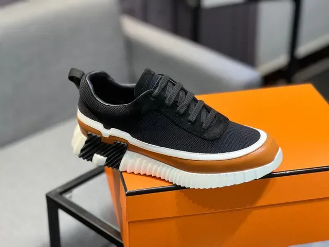Hermès Oran Sneaker Black Tan White Lifestyle Sneakers 9