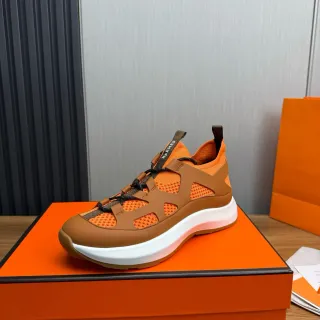 Hermès Oran Sneaker Tan and Orange Lifestyle Sneakers