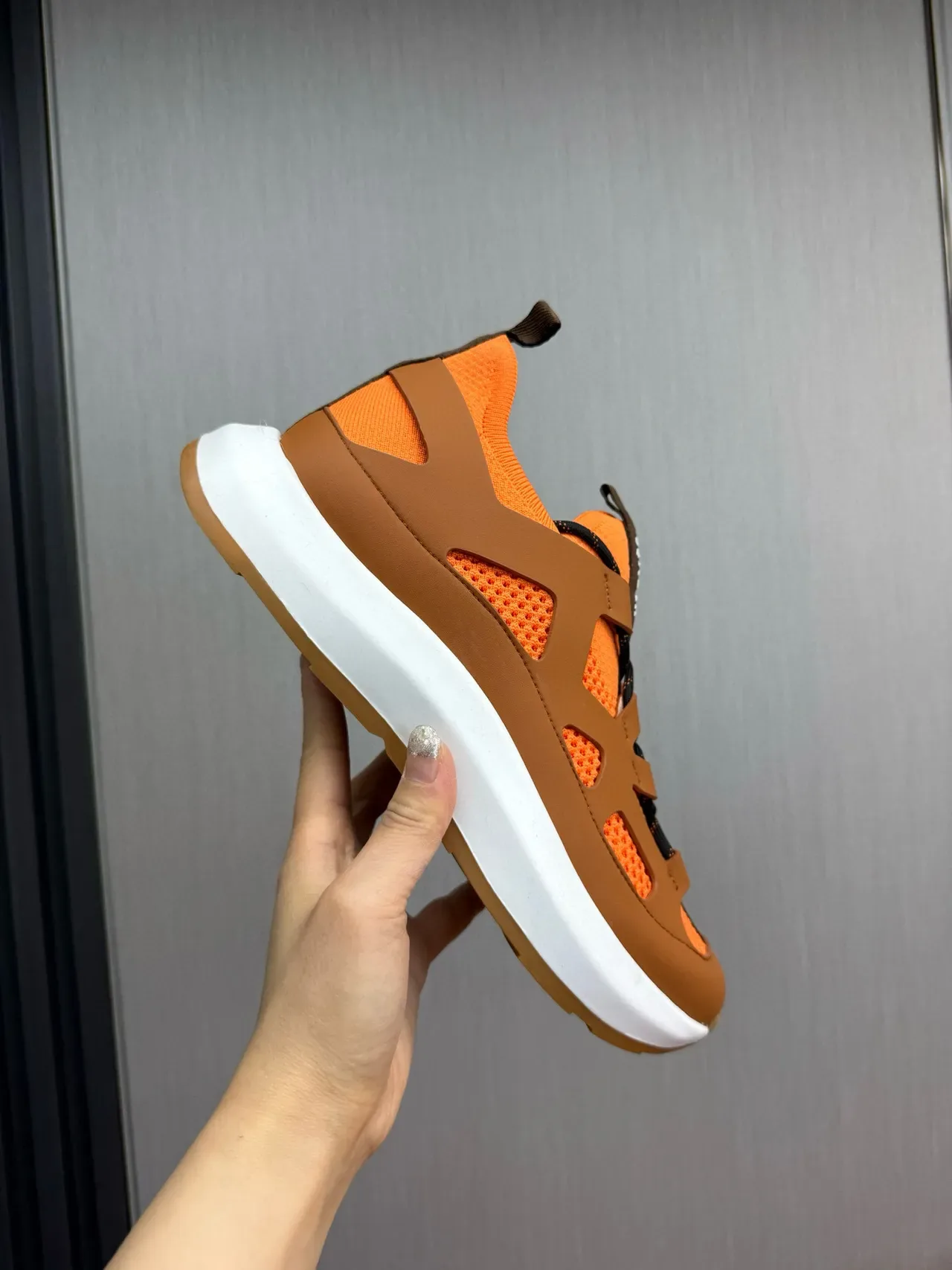 Hermès Oran Sneaker Tan and Orange Lifestyle Sneakers 7