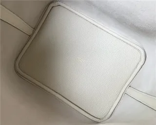 Hermès Picotin Lock Taupe Pebbled Leather Bucket Bag 20