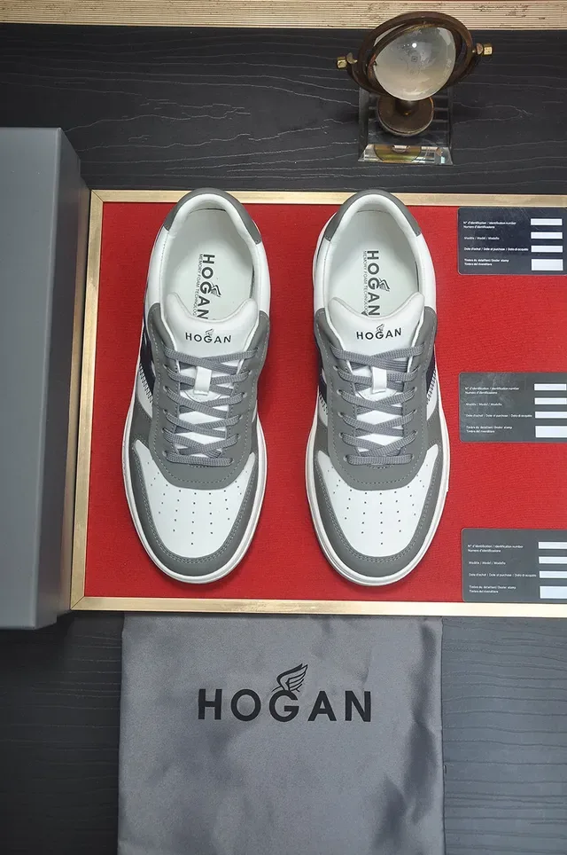 Hogan White Navy Low-Top Layered Sole Lifestyle Sneakers 3