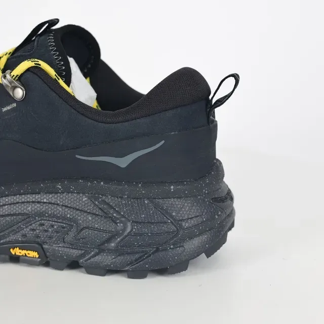 Hoka Preto Amarelo Mid-Cut Hiking Silhouette Nubuck/sintético Upper Tênis 4