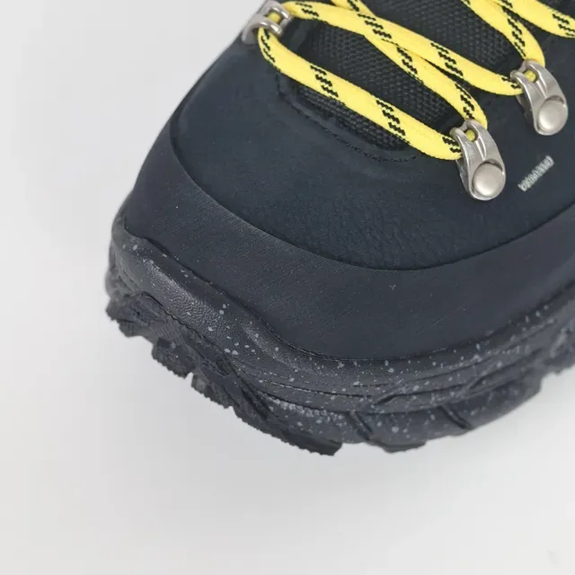 Hoka Preto Amarelo Mid-Cut Hiking Silhouette Nubuck/sintético Upper Tênis 5