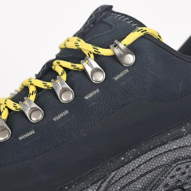 Hoka Preto Amarelo Mid-Cut Hiking Silhouette Nubuck/sintético Upper Tênis 6