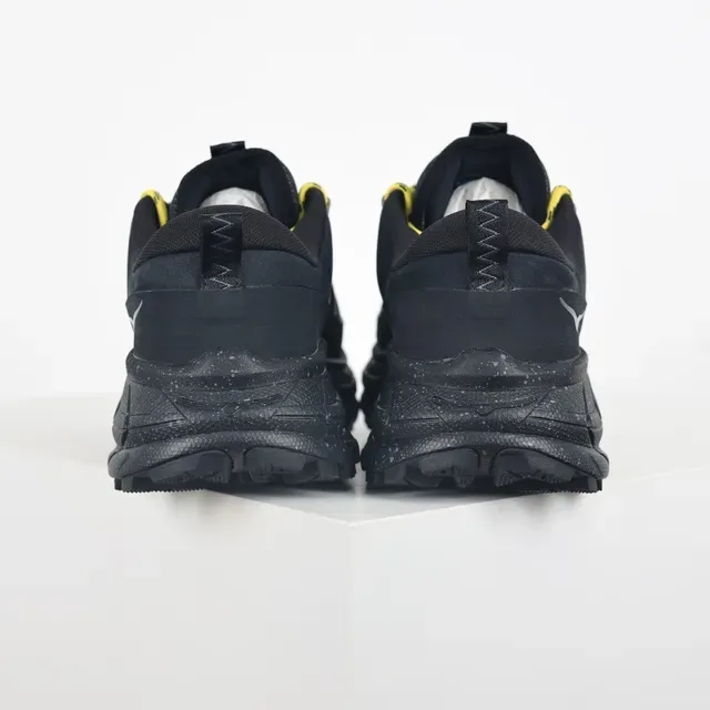 Hoka Preto Amarelo Mid-Cut Hiking Silhouette Nubuck/sintético Upper Tênis 8