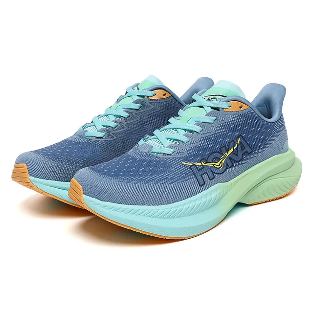 Hoka Mach 6 Bleu Gris Menthe Vert Chaussures de course 2