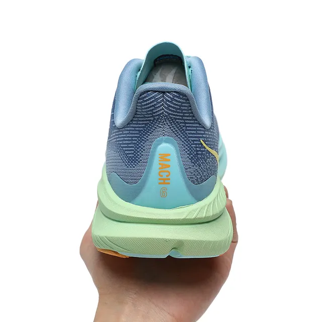Hoka Mach 6 Bleu Gris Menthe Vert Chaussures de course 5