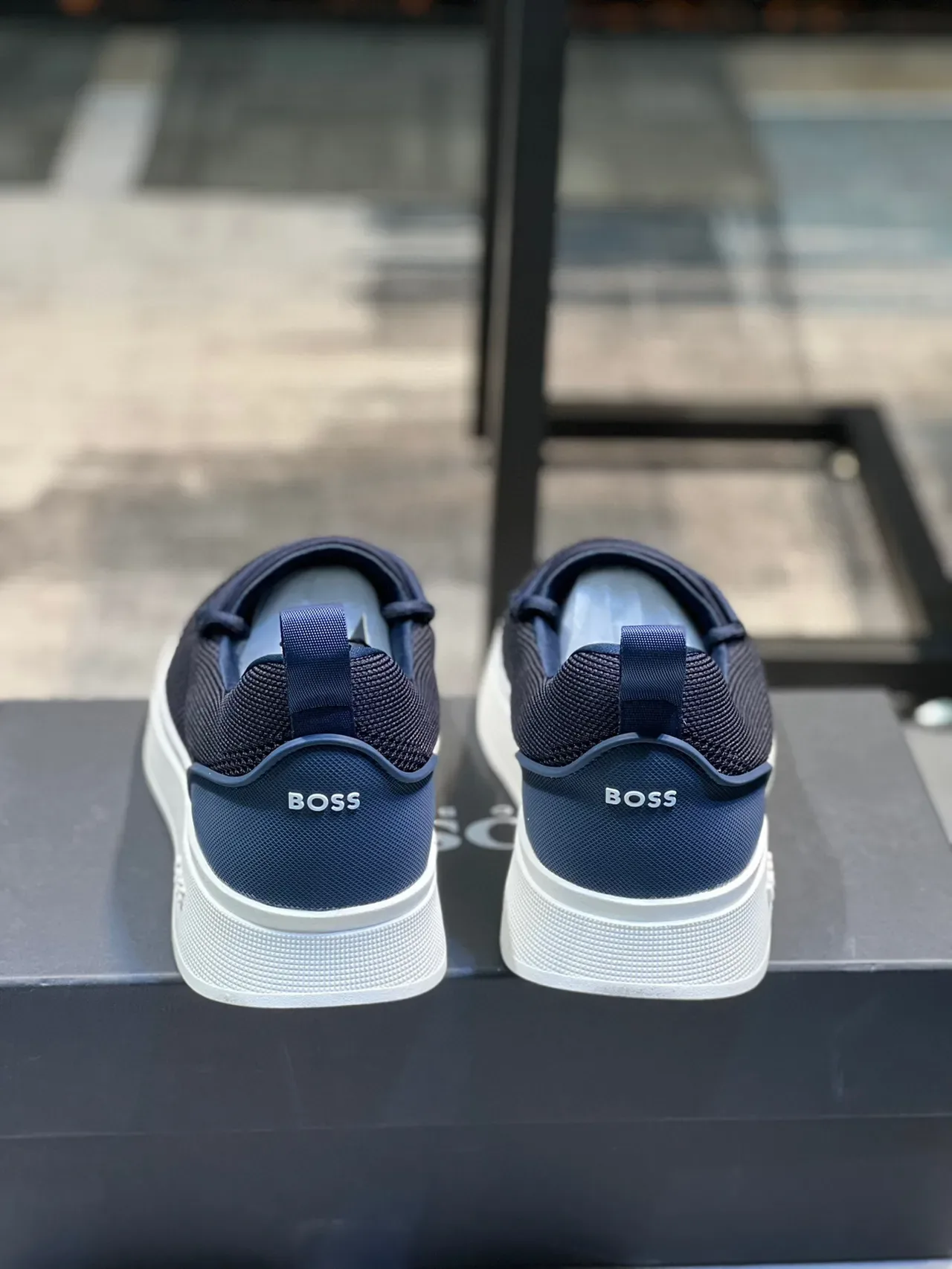 Hugo Boss Navy Knit Slip-On Lifestyle Sneaker 2