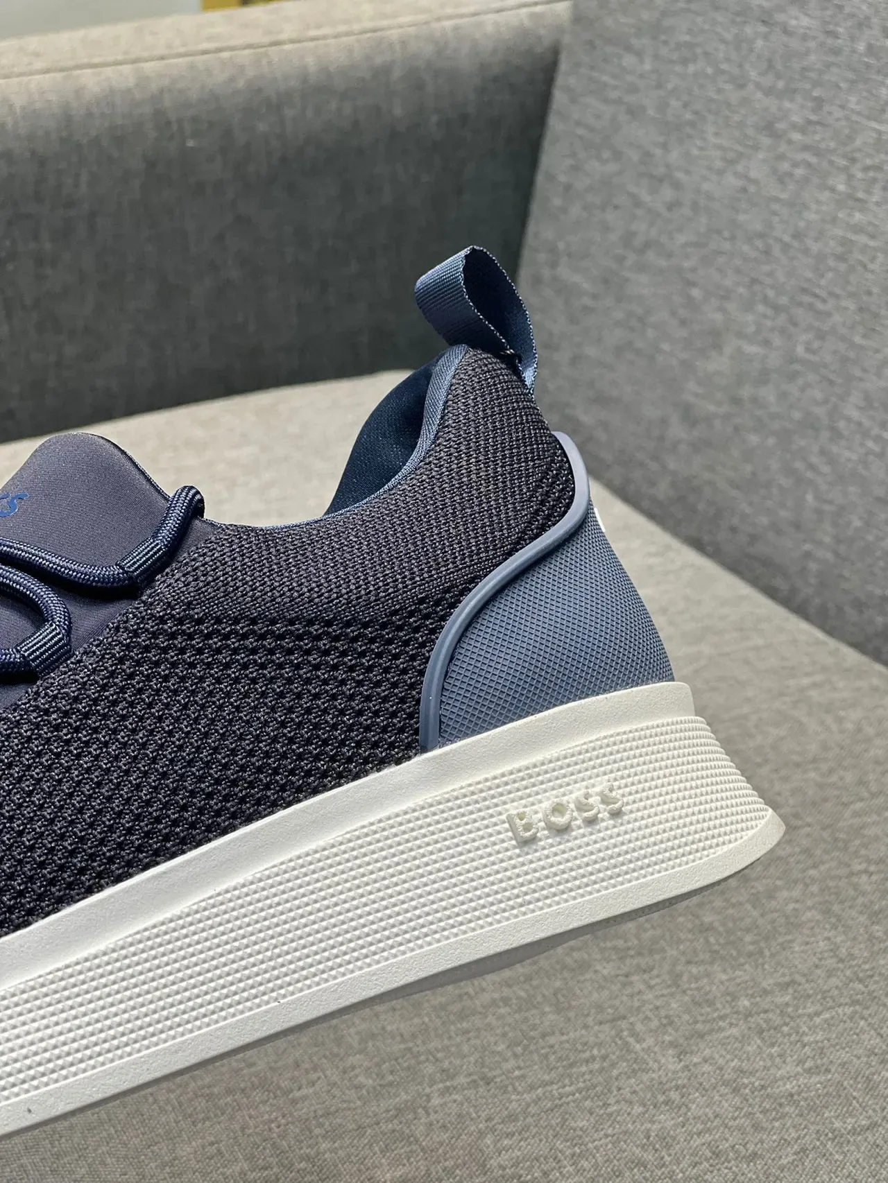 Hugo Boss Navy Knit Slip-On Lifestyle Sneaker 8