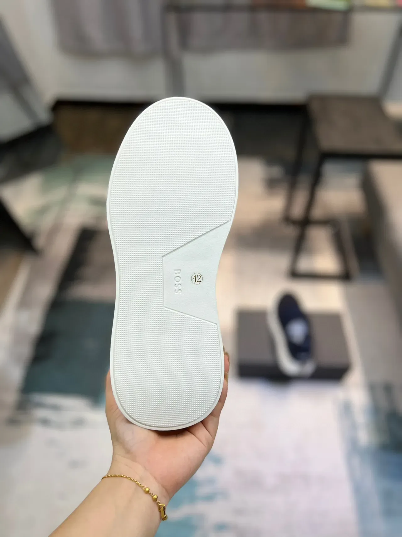 Hugo Boss Navy Knit Slip-On Lifestyle Sneaker 9