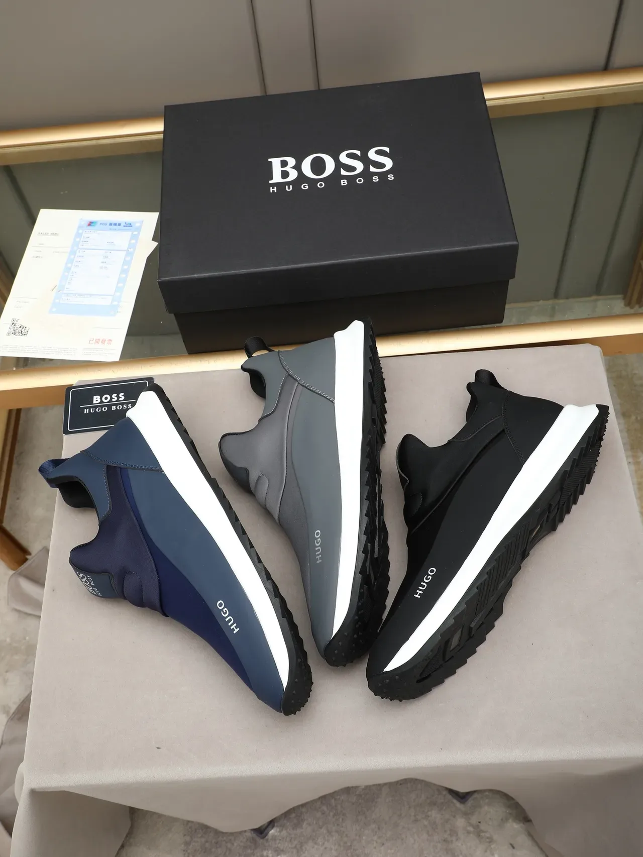 HUGO Navy Slip-On Lifestyle Tênis 2