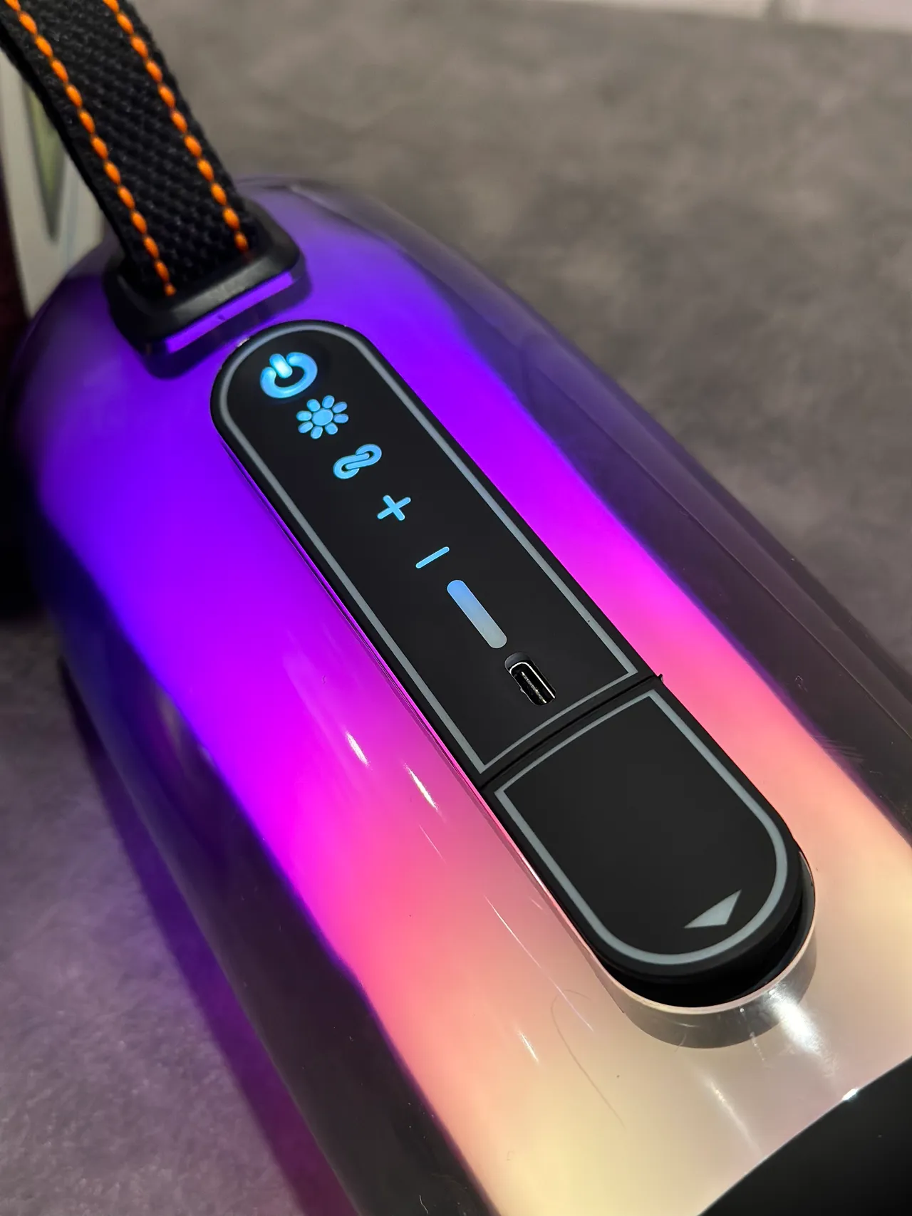 JBL Pulse Purple Black Cylindrical Gradient-Lit Portable Speaker 11