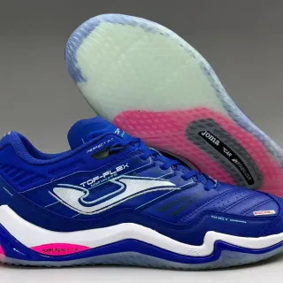 Joma Top-Flex Ultimate Blue Pink Indoor Court Silhouette Synthetic Leather And Mesh Upper Lifestyle Sneakers