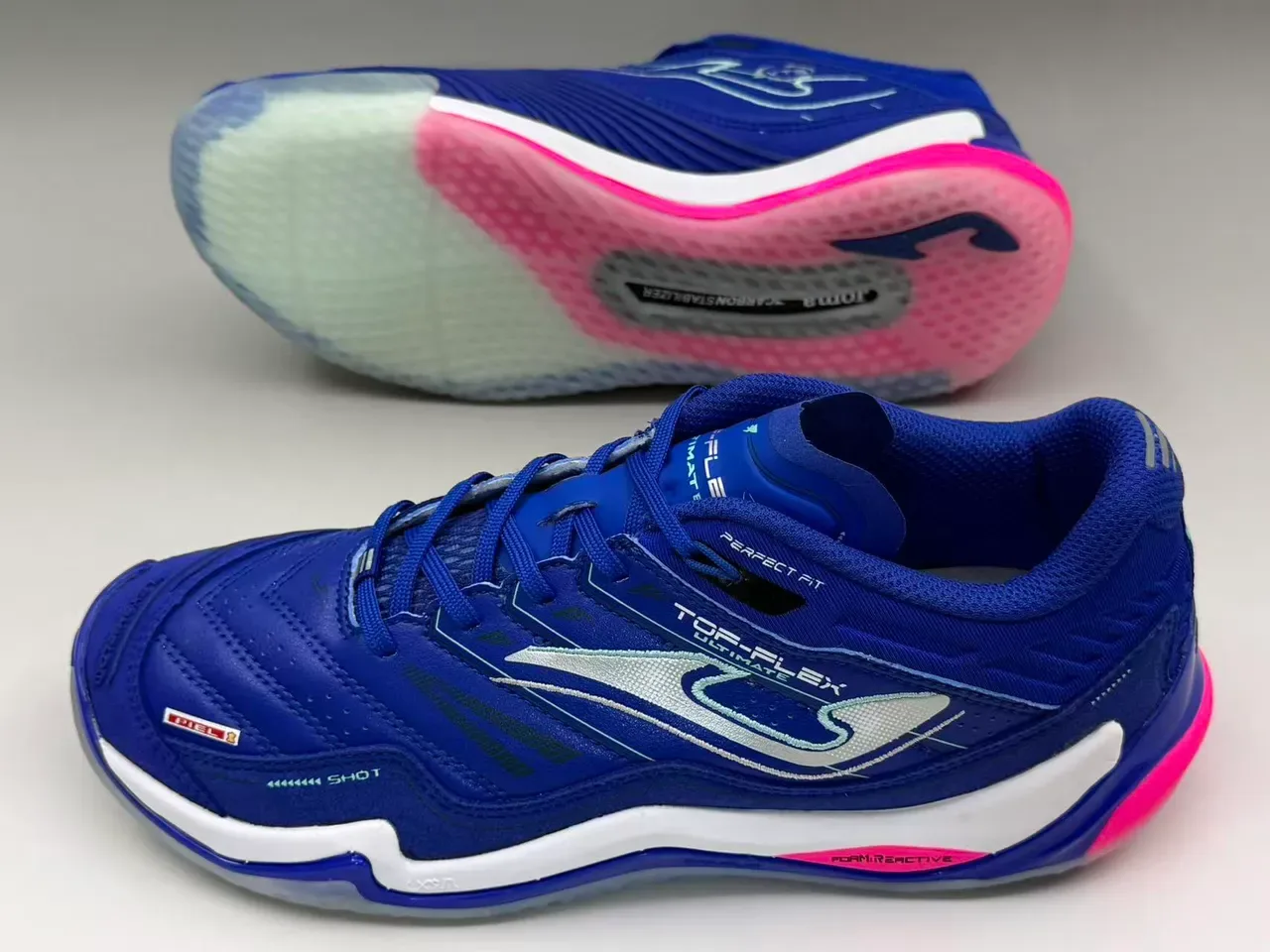Joma Top-Flex Ultimate Blue Pink Indoor Court Silhouette Synthetic Leather And Mesh Upper Lifestyle Sneakers 4