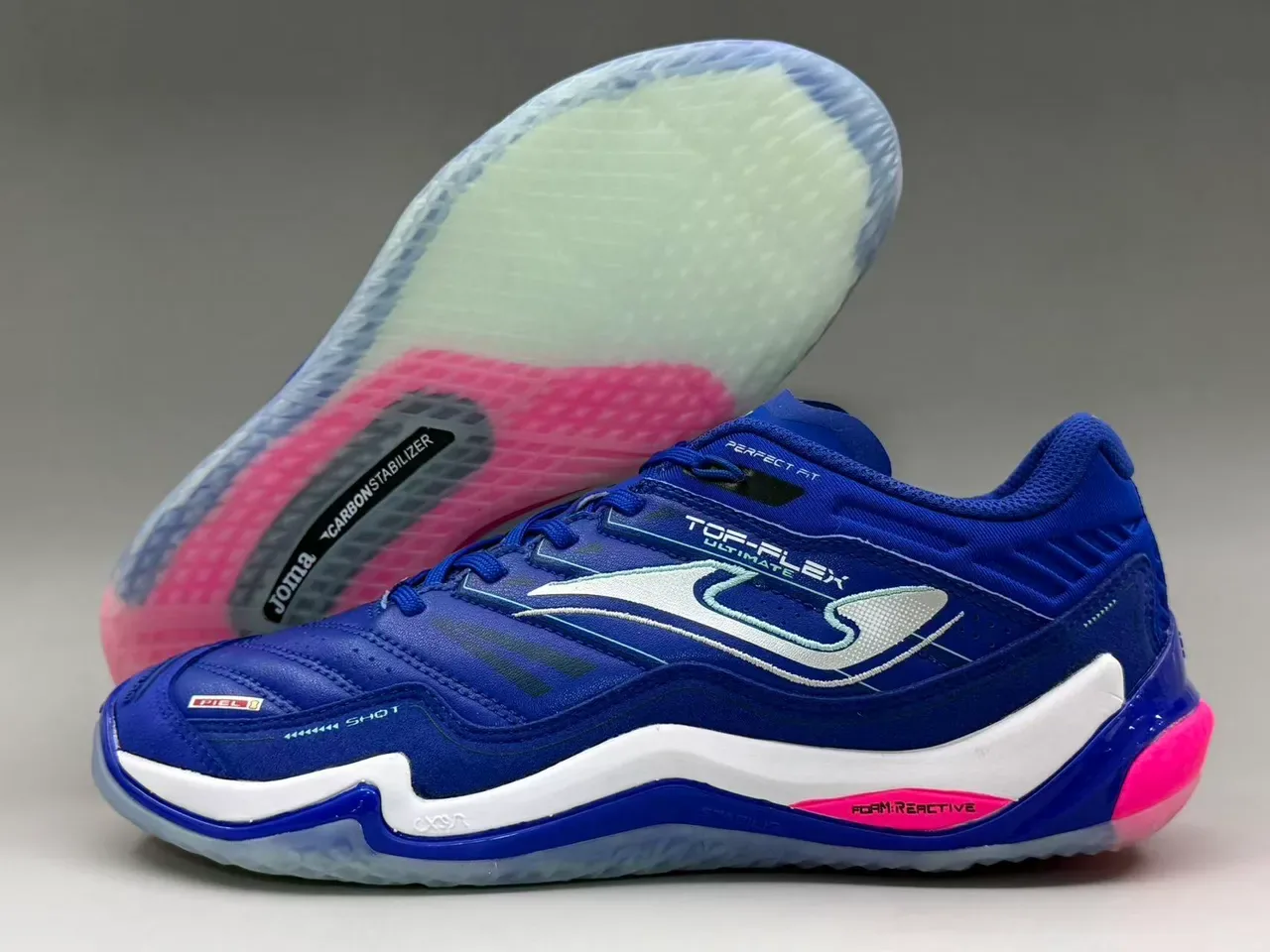 Joma Top-Flex Ultimate Blue Pink Indoor Court Silhouette Synthetic Leather And Mesh Upper Lifestyle Sneakers 9