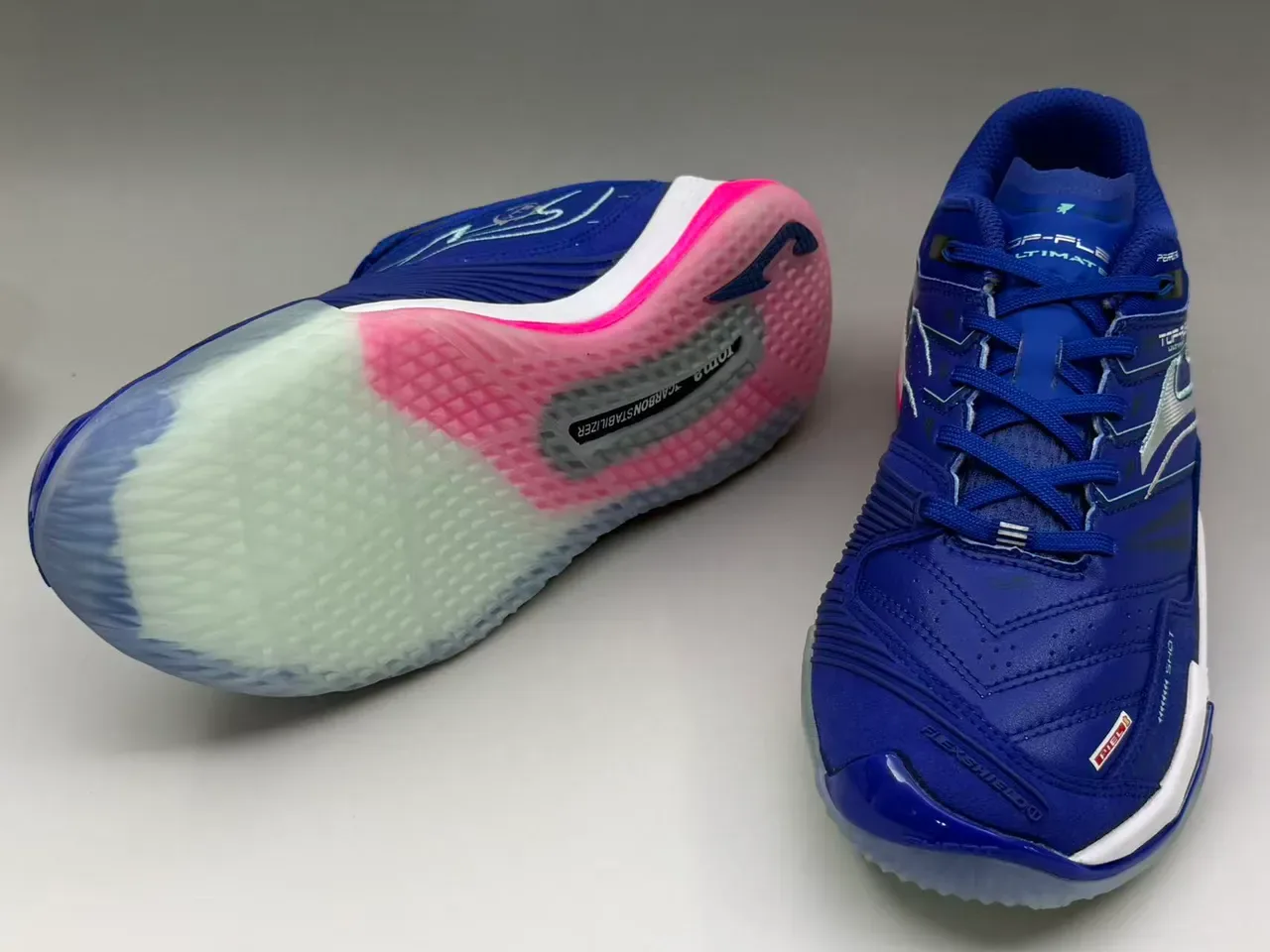 Joma Top-Flex Ultimate Blue Pink Indoor Court Silhouette Synthetic Leather And Mesh Upper Lifestyle Sneakers 11