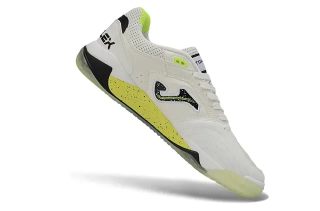 Joma White Yellow Low-Top Lace-Up Perforated Mesh Upper Sneakers 2