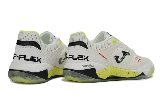 Joma White Yellow Low-Top Lace-Up Perforated Mesh Upper Sneakers 5