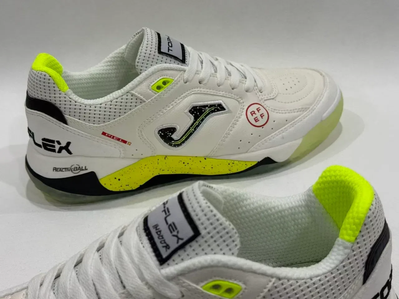 Joma White Yellow Low-Top Lace-Up Perforated Mesh Upper Sneakers 10