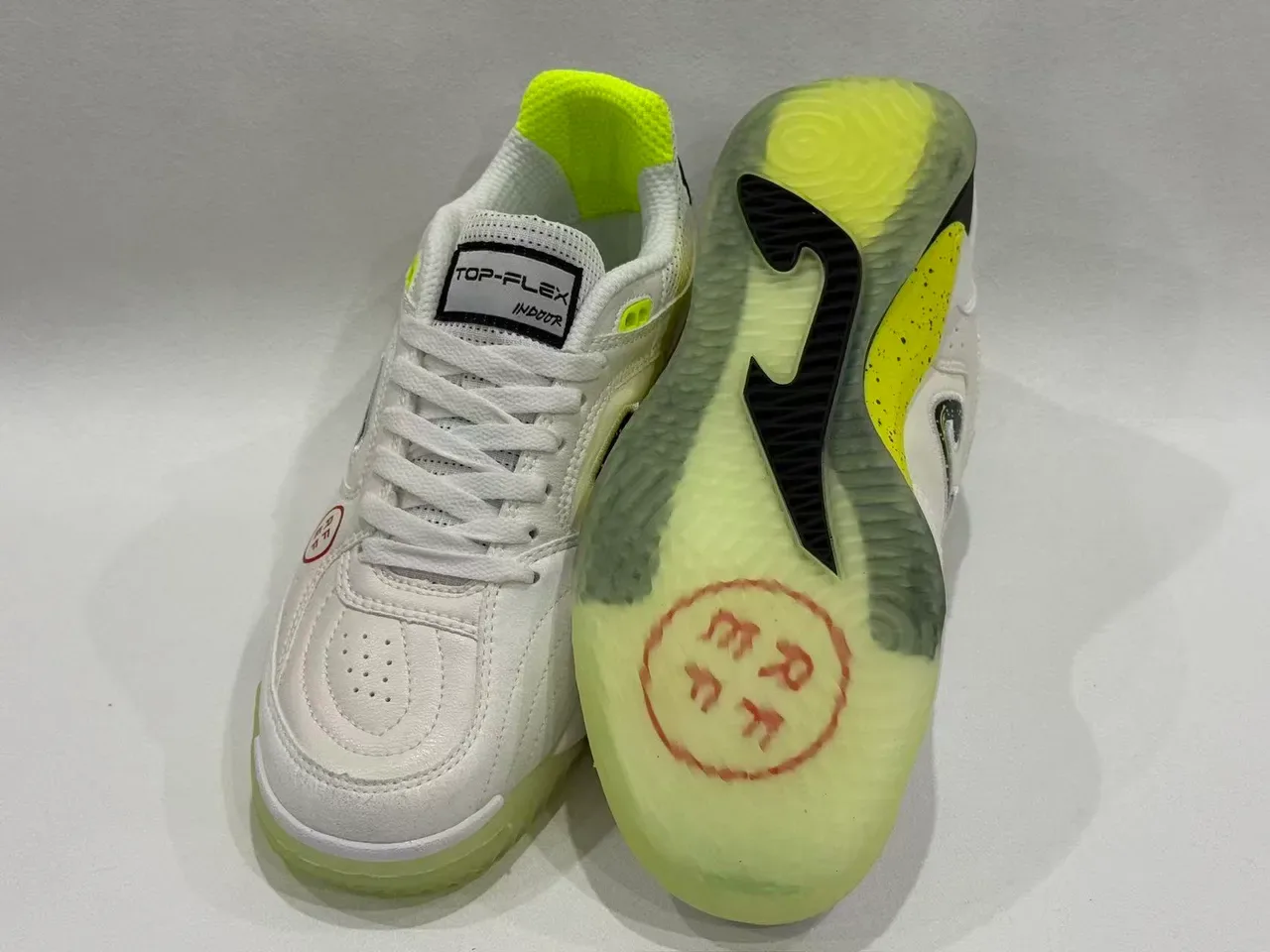 Joma White Yellow Low-Top Lace-Up Perforated Mesh Upper Sneakers 11