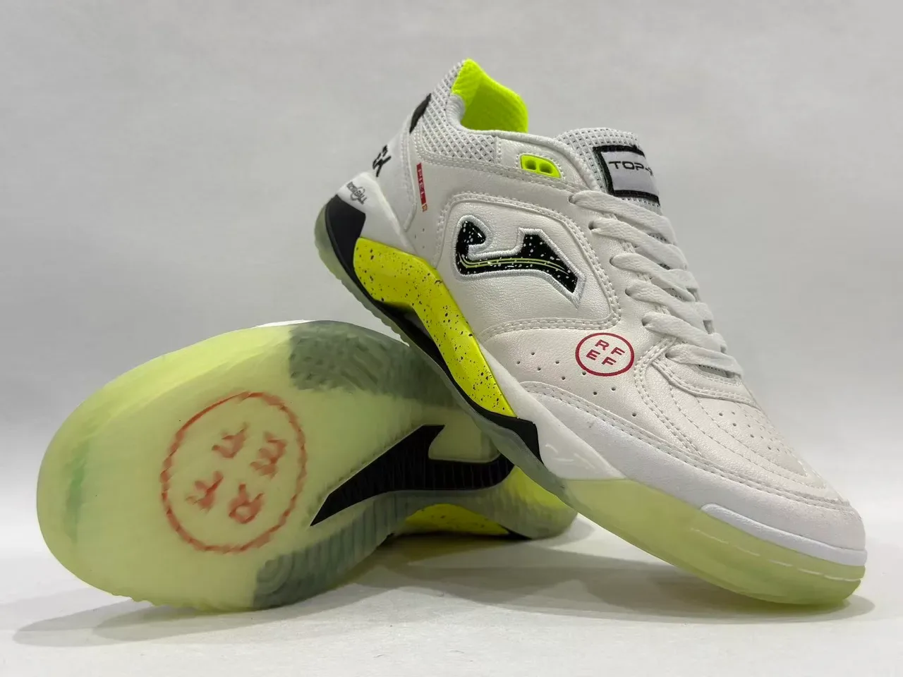Joma White Yellow Low-Top Lace-Up Perforated Mesh Upper Sneakers 13