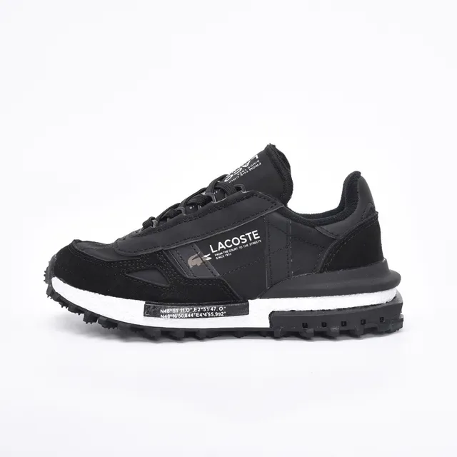 Lacoste White Gray Layered Synthetic/suede Upper Contrasting Midsole Band Lifestyle Sneakers 10