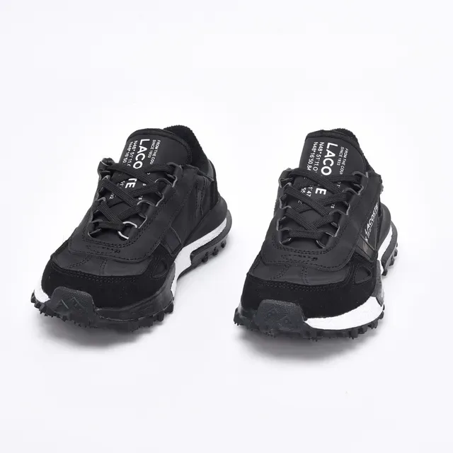 Lacoste White Gray Layered Synthetic/suede Upper Contrasting Midsole Band Lifestyle Sneakers 14