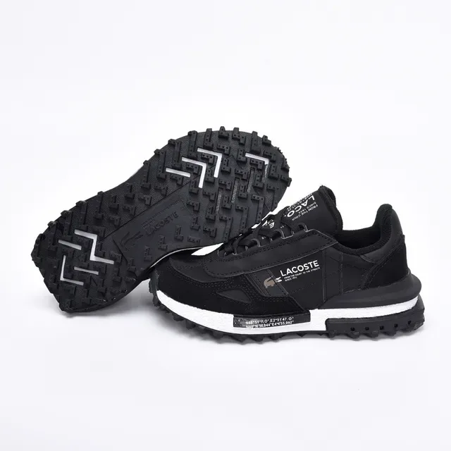 Lacoste White Gray Layered Synthetic/suede Upper Contrasting Midsole Band Lifestyle Sneakers 15