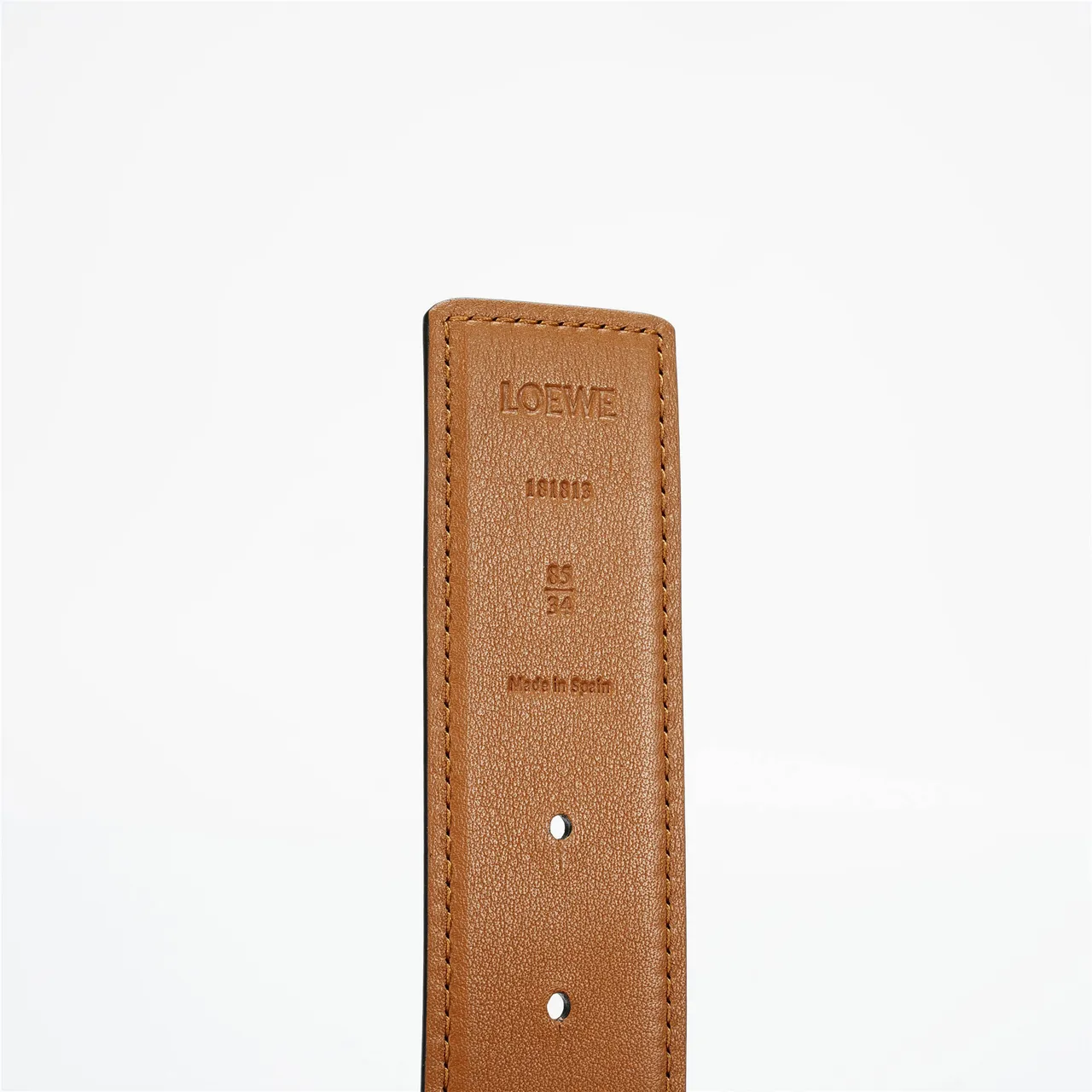 Loeve Anagram Ceinture Marron Or Tan Lisse Boucle Laiton Antique Ceinture en Cuir 7