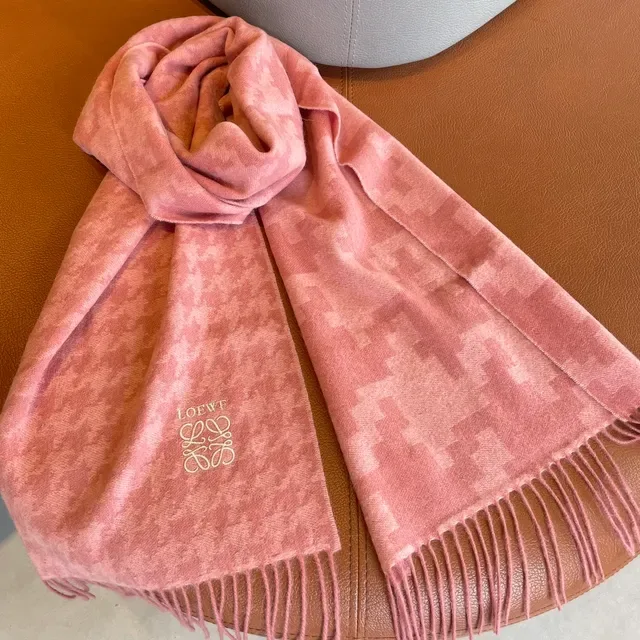 Loeve Anagram Monogram Rose Cachemire Écharpe 7