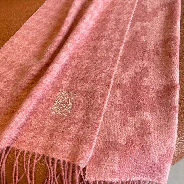 Loeve Anagram Monogram Rose Cachemire Écharpe 8