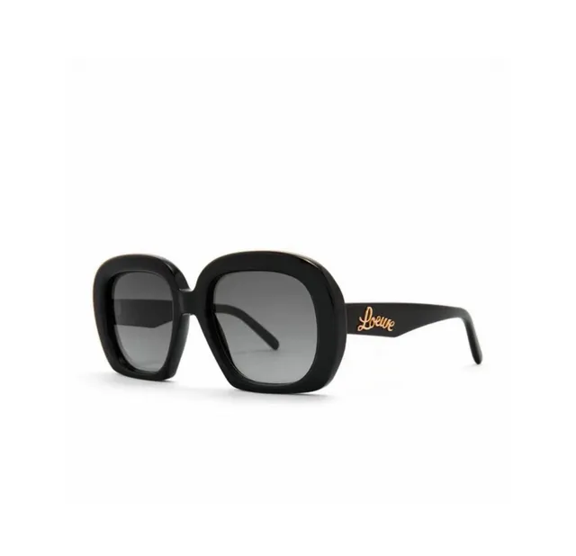 Loeve marron noir acétate branches doré gravure lunettes de soleil 3
