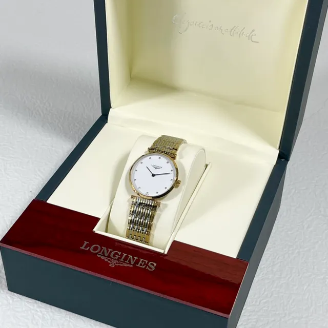 Longines DolceVita Esfera Blanca Dos Tonos Cuarzo Reloj 3