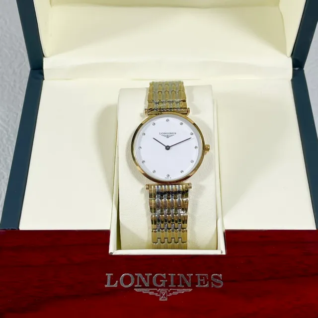 Longines DolceVita Esfera Blanca Dos Tonos Cuarzo Reloj 4