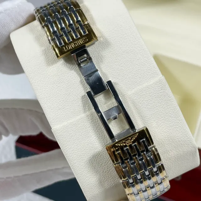 Longines DolceVita Esfera Blanca Dos Tonos Cuarzo Reloj 6