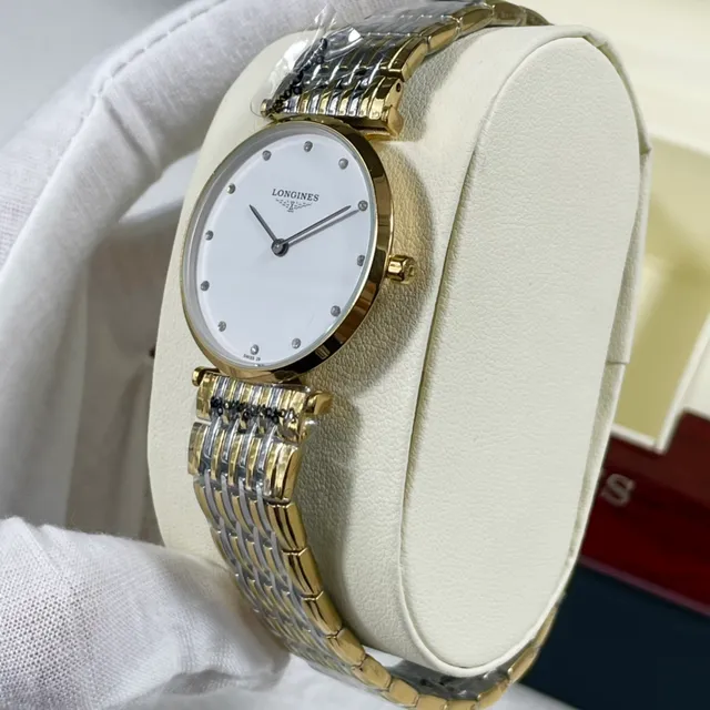 Longines DolceVita Esfera Blanca Dos Tonos Cuarzo Reloj 7