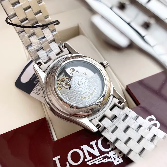 Longines Silver White Stainless Steel Dial Mechanical Watch 3