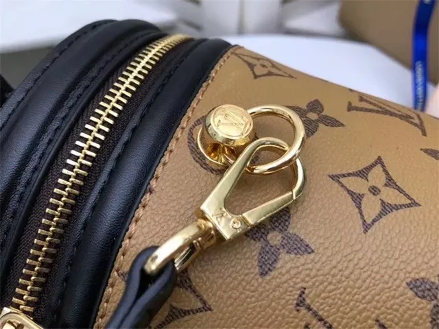 Louis Vuitton Beige Black Cylindrical Rigid Structure Monogram Canvas Bucket Bag 5