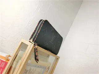Louis Vuitton Black Brown Embossed Monogram Leather Leopard-Print Trim Long Wallet 7