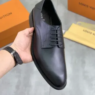 Louis Vuitton Black Cap Toe Oxford Shoes
