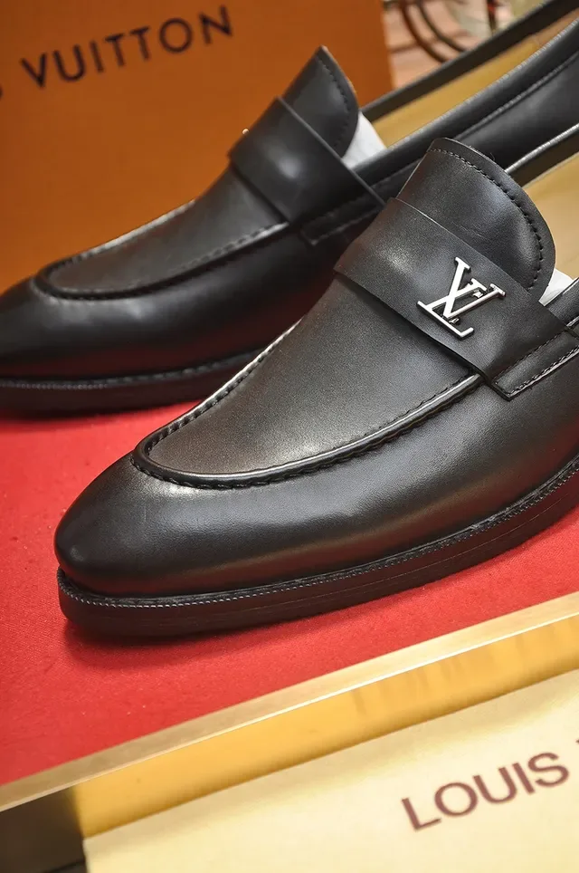 Louis Vuitton Black Leather Slip-On Loafer 2