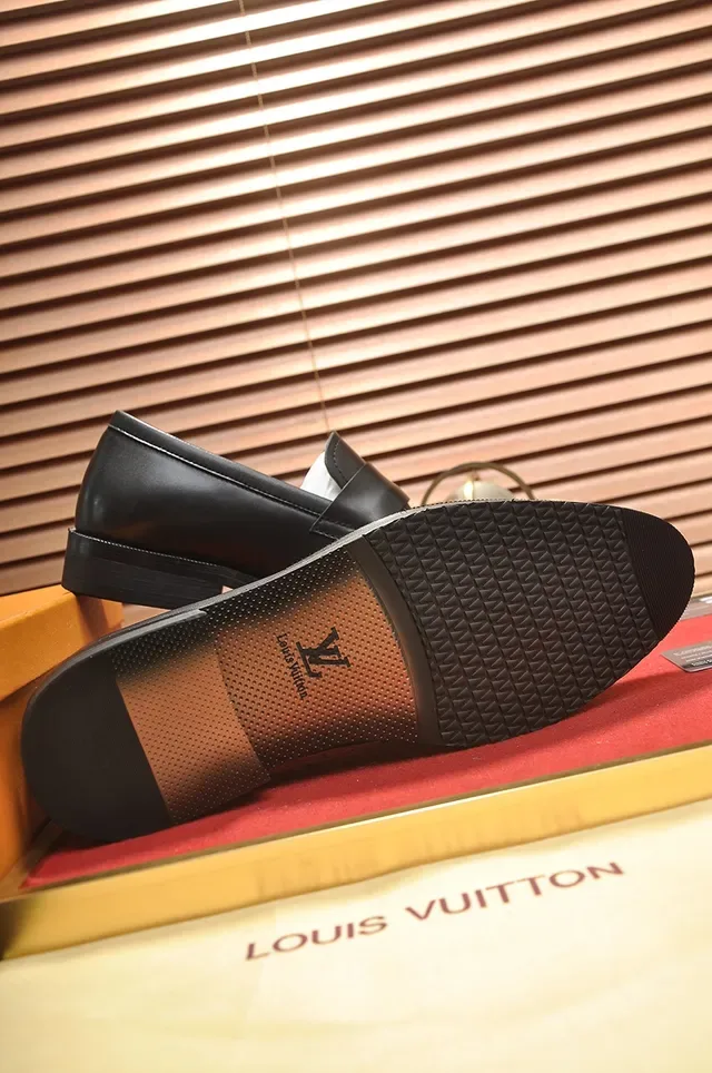 Louis Vuitton Black Leather Slip-On Loafer 3