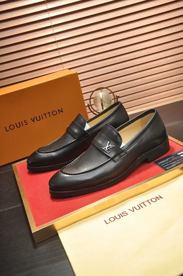 Louis Vuitton Black Leather Slip-On Loafer 4