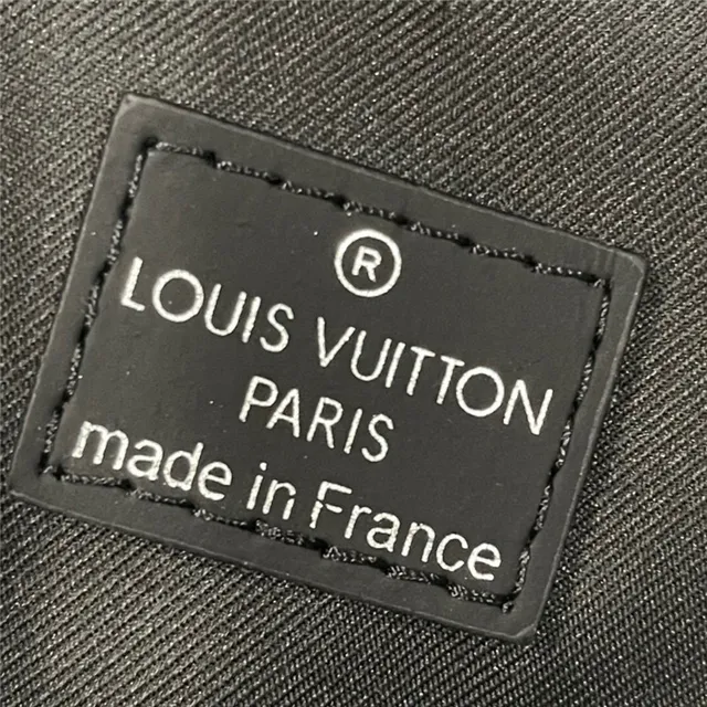 Louis Vuitton bolsa mensageiro de lona com monograma preto e laranja com borda de couro 2