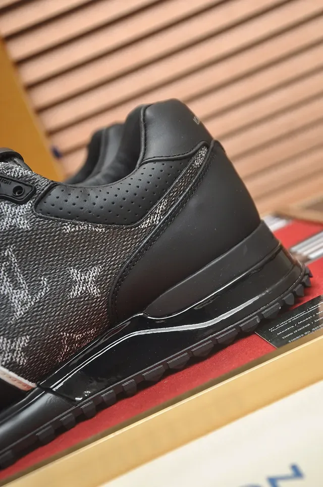Louis Vuitton Black Silver Monogram Canvas Perforated Leather Lifestyle Sneakers 2