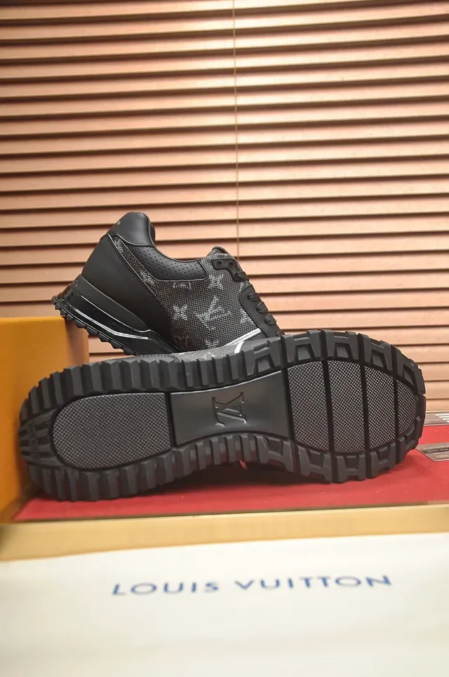 Louis Vuitton Black Silver Monogram Canvas Perforated Leather Lifestyle Sneakers 3