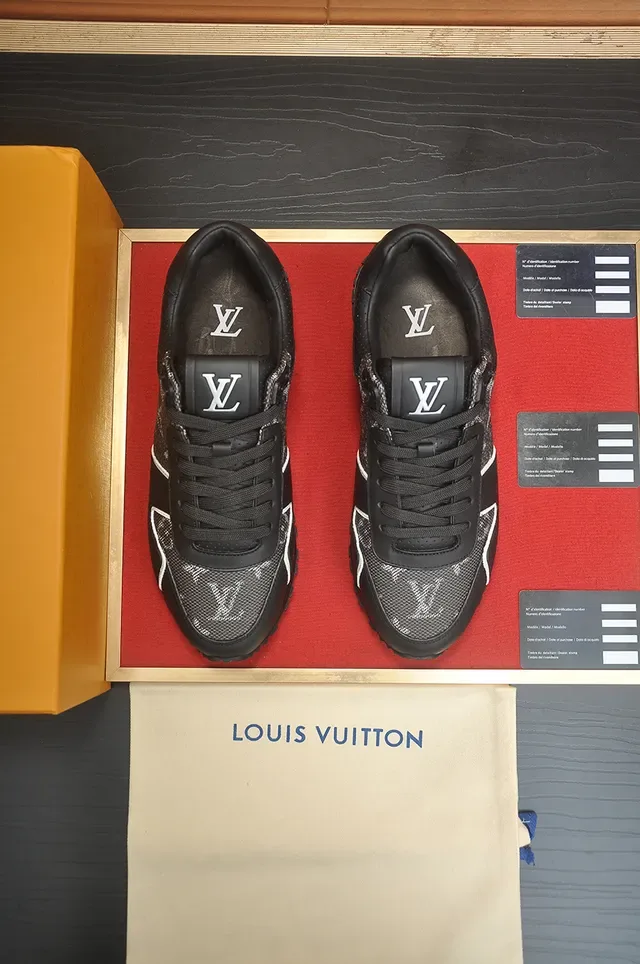Louis Vuitton Black Silver Monogram Canvas Perforated Leather Lifestyle Sneakers 5