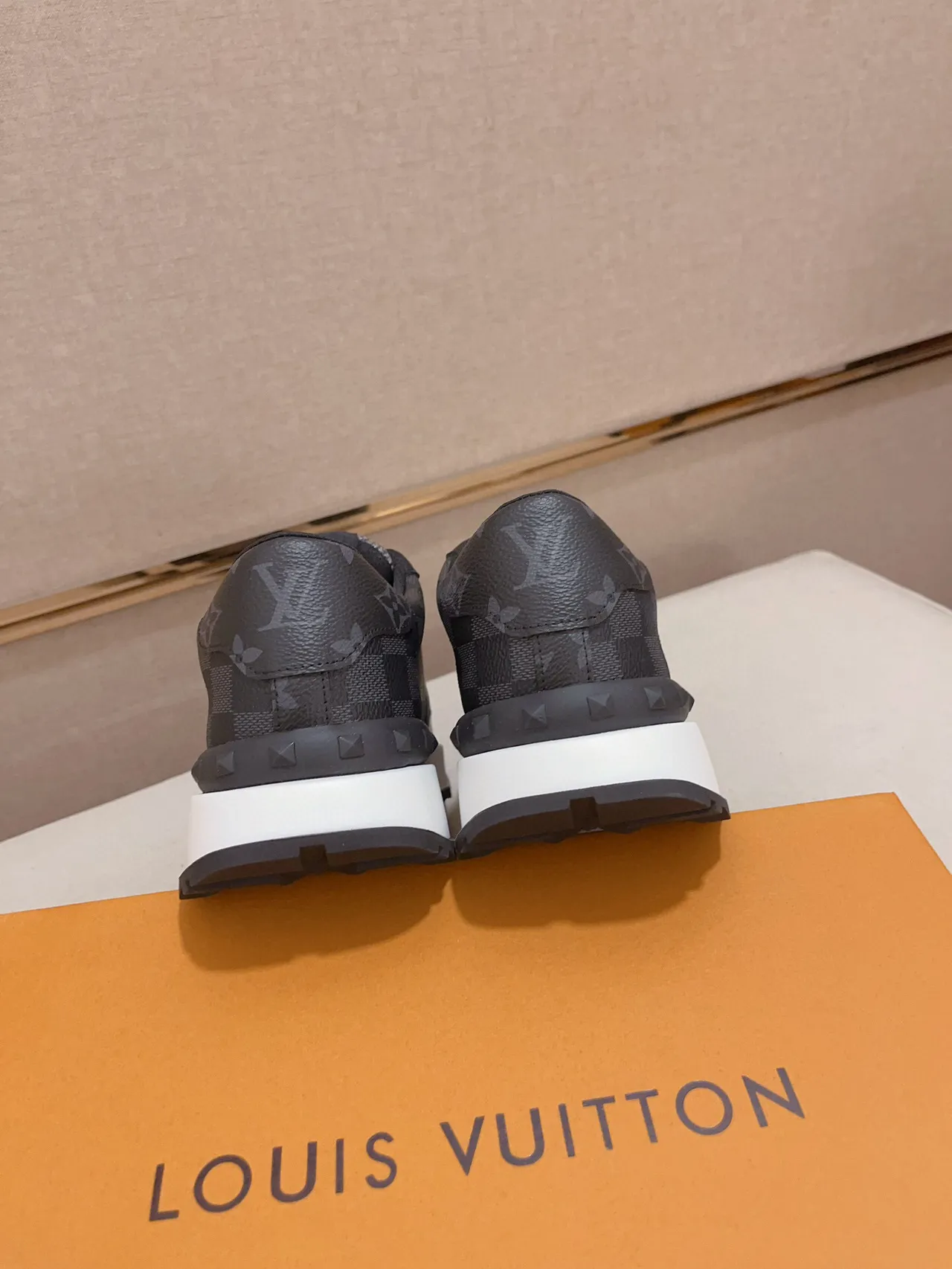 Louis Vuitton Black White Monogrammed Leather Perforated Mesh Panel Lifestyle Sneakers 8